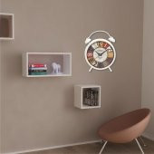 Renkli Rakamlar Çalar Saat Görünümlü Ayaklı Masa ve Duvar Saati - 3