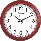 Bordo Ahşap Görünümlü Okunaklı Ev Ofis İşyeri Derslik Duvar Saati - 1