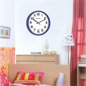Mavi Çerçeve Okunaklı Okul Karakol Ev Ofis İşyeri Duvar Saati - 2