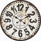 Kalın Rakamlı Okunaklı Ofis İşyeri Ev Bombe Camlı Duvar Saati thumbnail 1