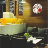 Çiçek Desenli Ev Ofis İşyeri Okul Otel Bombe Camlı Duvar Saati - 2