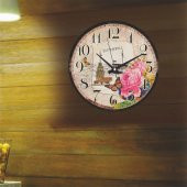 Kız Kulesi Çiçekli Okunaklı Ev Ofis İşyeriBombe Camlı Duvar Saati - 3