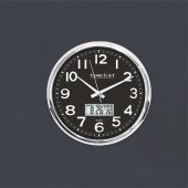 Kromaj Metalik Görünümlü Dijitalli Ofis İşyeri Otel Duvar Saati thumbnail 1