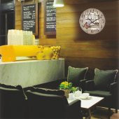 Ortaköy Boğaz Köprü Manzaralı 35cm Büyük Bombe Camlı Duvar Saati - 2