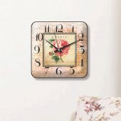 Eskitme Desenli Gül İşyeri Ev Ofis Mutfak Duvar Saati thumbnail 3