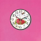 Sepette Çiçekler Mutfak Oturma Odası Anaokulu Okul Duvar Saati - 1