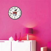 Vazoda Çiçekler ve Kelebek Mutfak Ofis İşyeri Duvar Saati - 3