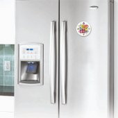 Papatyalı Buzdolabı Mıknatıslı ve Duvara Asılabilen Saat thumbnail 2