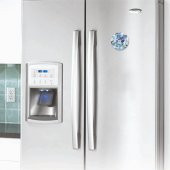 Mavili Kelebekli Buzdolabı Mıknatıslı ve Duvara Asılabilen Saat thumbnail 2