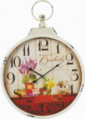 Metal Retro Köstek Öğretmenler Odası Dev BüyükKocaman Duvar Saati thumbnail 1