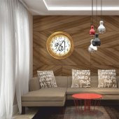 Eskitme Çerçeveli Ayetli Duvar Saati thumbnail 2