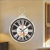 Metal Beyaz Flower Köstek Pansiyon Otesl Odası Okul Duvar Saati - 3