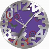 Kelebek Desenli Alüminyum Kalın Kadran Duvar Saati thumbnail 1