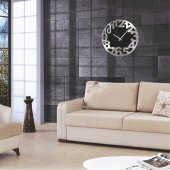 Siyah Alüminyum Kalın Kadran Okunaklı Büyük Ofis Duvar Saati thumbnail 3
