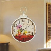 Metal Retro Köstek Öğretmenler Odası Dev BüyükKocaman Duvar Saati thumbnail 3