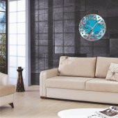 Kelebek Desenli Alüminyum Kalın Kadran Duvar Saati thumbnail 2