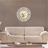 Family Ev Okul İşyeri Resepsiyon İşlemeli Çerçeve Duvar Saati - 2