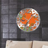 Kelebek Desenli Alüminyum Kalın Kadran Duvar Saati - 3