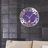 Kelebek Desenli Alüminyum Kalın Kadran Duvar Saati thumbnail 3