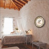 Kabartma Kadran Okunaklı Kuş Ve Çiçek Ofis İşyeri OtelDuvar Saati thumbnail 2