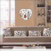 Galata Kulesi Desenli Hediyelik Kalp Duvar Saati thumbnail 2