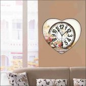 Retro Oturma Odası Salon Mutfak Okul İşyeri Kalp Duvar Saati - 3