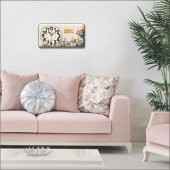 Renkli Çiçekler Oturma Odası Salon Mutfak Duvar Saati thumbnail 2