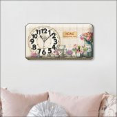 Renkli Çiçekler Oturma Odası Salon Mutfak Duvar Saati thumbnail 3