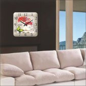 Kız Kulesi Silüetinde Çiçekler Duvar Saati thumbnail 2