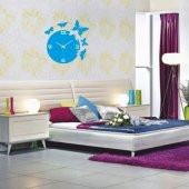 Mavi Kelebekler Duvar Saati thumbnail 2