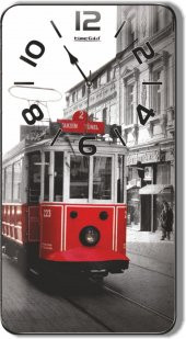 İstanbul Taksim Tramvay Tranvay Tramway Bombe Camlı Duvar Saati - 1
