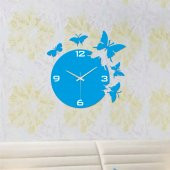 Mavi Kelebekler Duvar Saati thumbnail 3