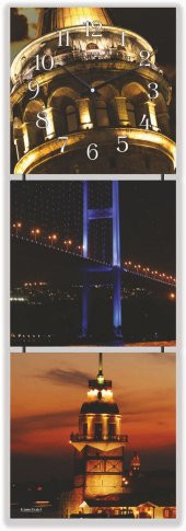 Mdf İstanbul Manzaralı Tablo Duvar Saati - 1