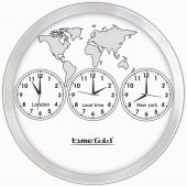 London Newyork Local Time Çoklu Duvar Saati - 1