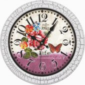 Çatlatma Boyalı Retro Duvar Saati thumbnail 1