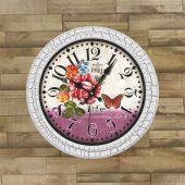 Çatlatma Boyalı Retro Duvar Saati thumbnail 3