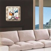 Eyfel Kulesi Ve Kelebekler Duvar Saati thumbnail 2