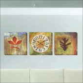 Yapraklar Kanvas Tablo Duvar Saati thumbnail 3