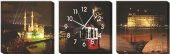 İstanbul ve Gece Kanvas Tablo Duvar Saati - 1
