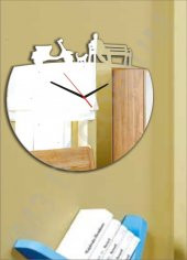 M3 Decorium Nostaljik Hediye Ayna Saat thumbnail 1