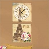 Paris Eyfel Kanvas Tablo Duvar Saati thumbnail 3
