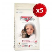 Bonacibo Kitten Tavuklu Yavru Kedi Maması 1.5 Kilo x 5 Adet - 1