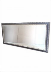 110x55cm Ahşap Çerçeveli Yaldızlı Kahverengi Cam Boy Aynası - 2