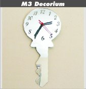 M3 Decorium Anahtar Dekoratif Ayna Saat - 1