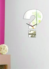 M3 Decorium Soru İşaretiı Saat Dekoratif Ayna - 1