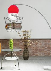 M3 Decorium Kelebekler Dekoratif Ayna Saat - 1