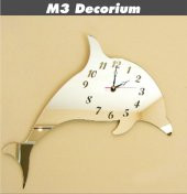 M3 Decorium Yunus Dekoratif Ayna Saat - 1