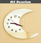 M3 Decorium Aydede Dekoratif Ayna Saat - 1
