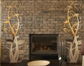 M3 Decorium Sarmaşık Şömine Barbekü Yanı Dekoru Dekoratif Ayna - 1