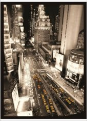 70cm X 100cm New York Gece Görüntüsü Poster Tablo - 1